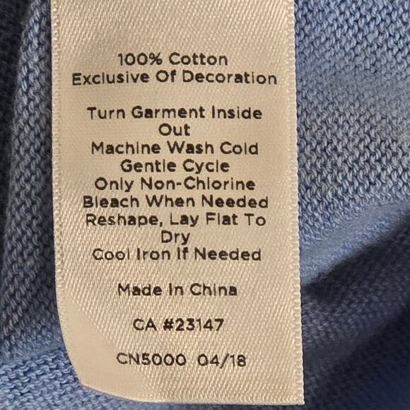 Talbot's Women's Blue Sweater With Camel Graphic. Size Petite Medium. - Picture 8 of 8